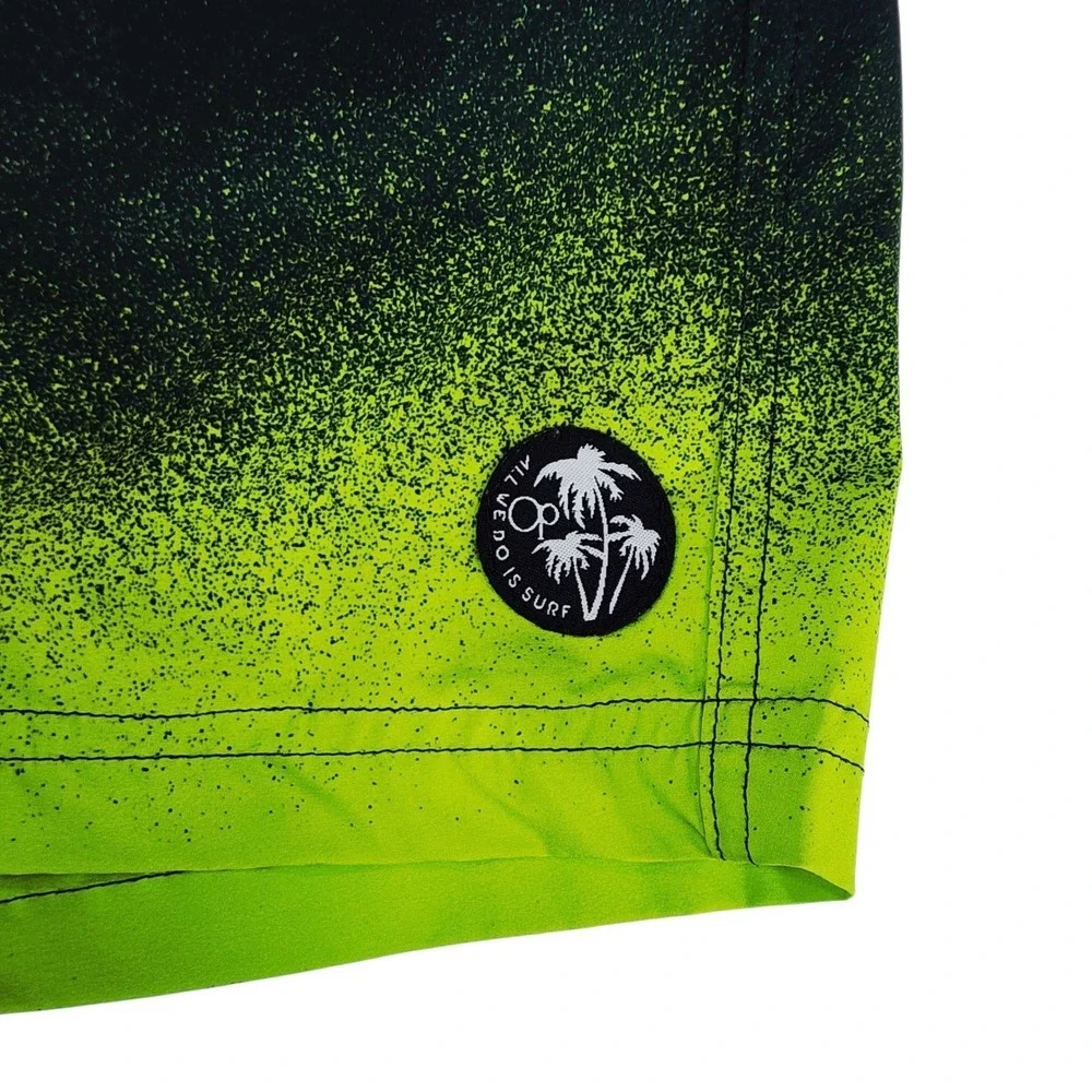 OP Ocean Pacific Board‎ Short sz 30 Men Neon Green Royal Blue OPFBSY Skater Surf